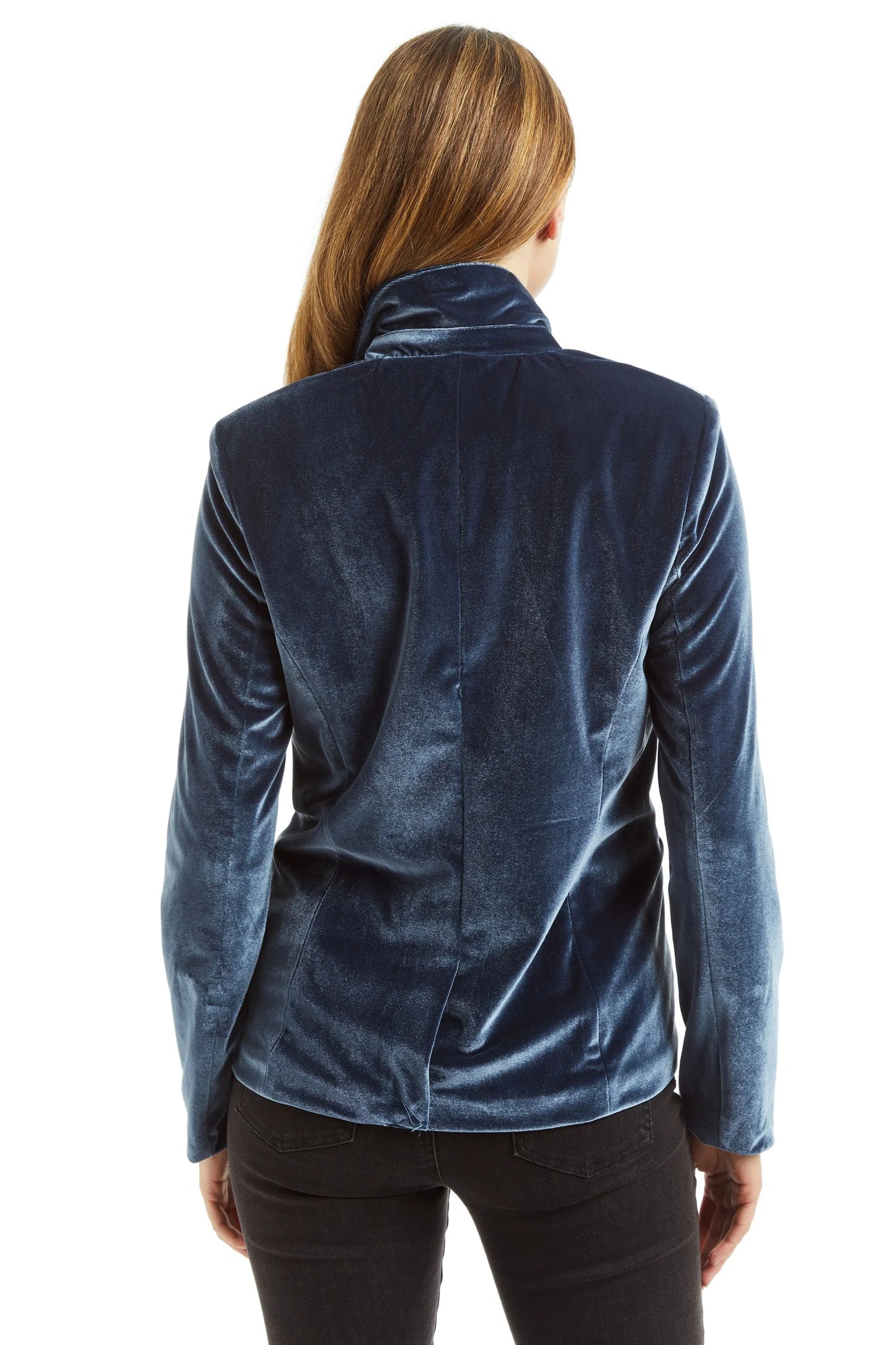 Lined Stretch Velvet Blazer