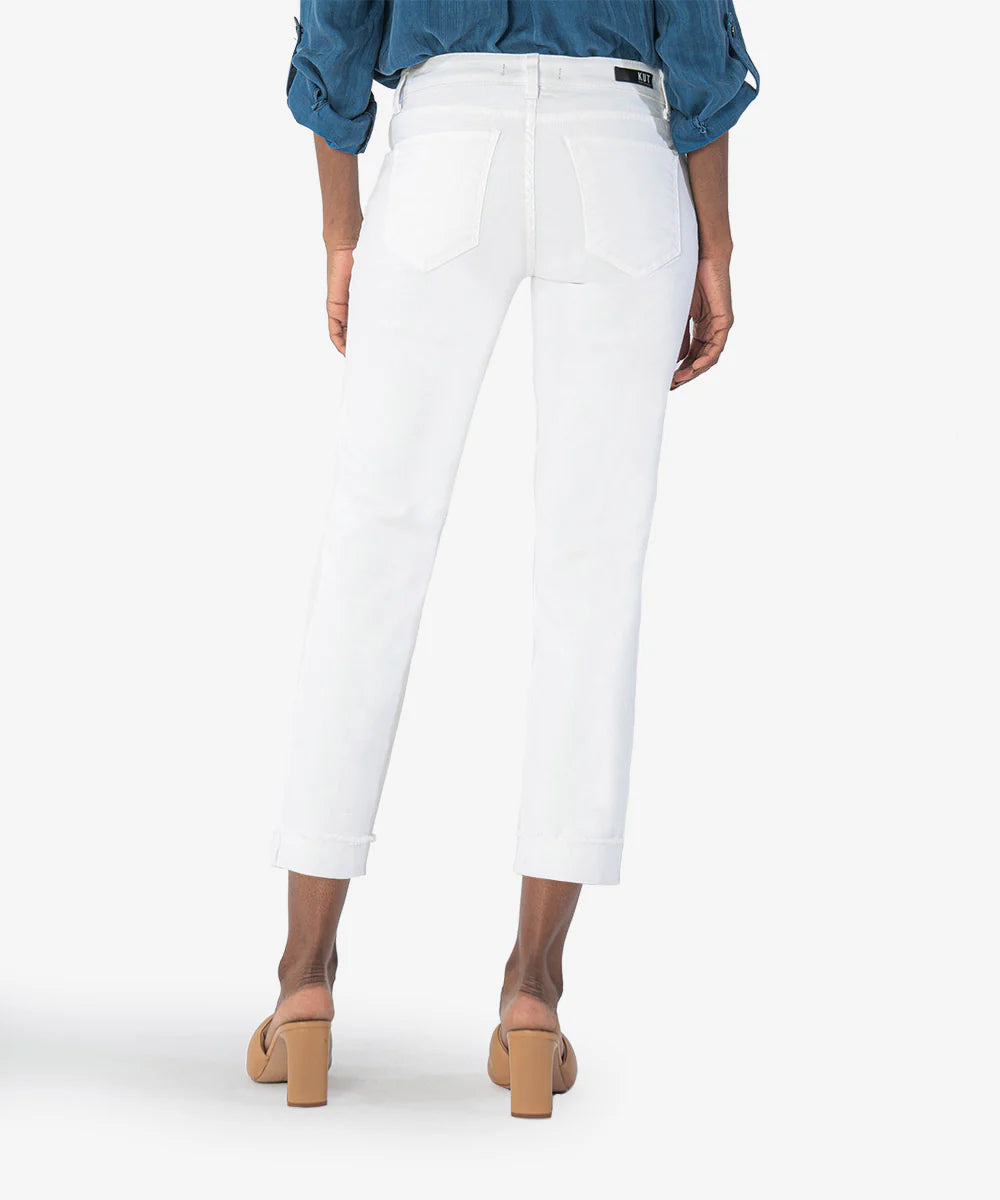 Amy Mid Rise Crop Straight Leg